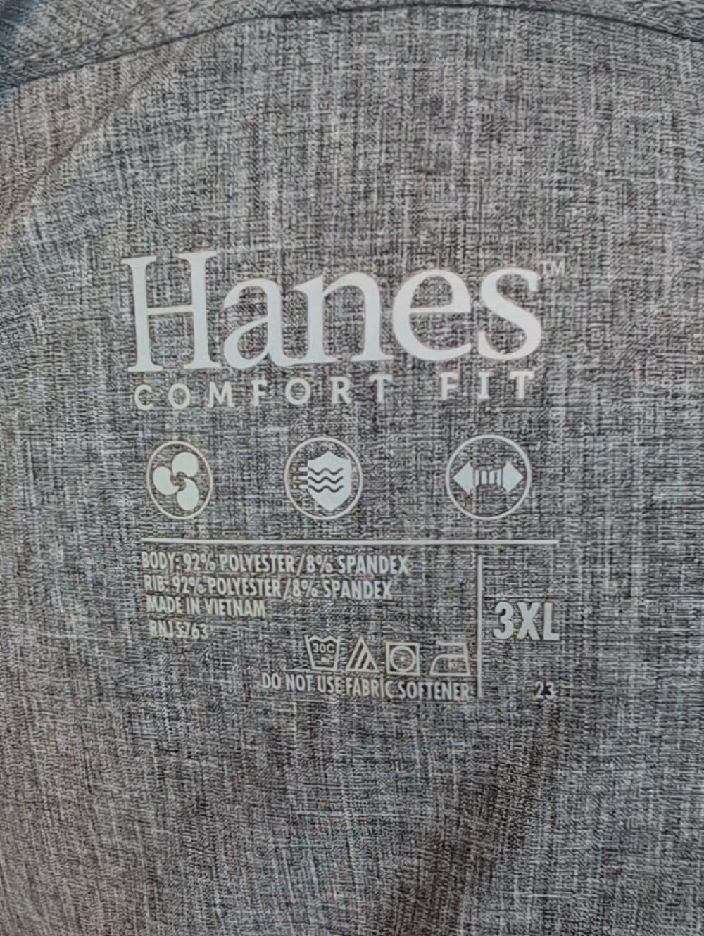 Hanes Comfort Fit Gray Scrub Top Hospital Vet Tech 3XL - Picture 11 of 12